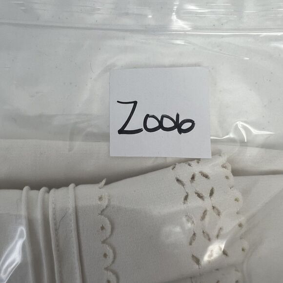 Red Valentino Sz S Top Ruffle Scallop Cream Cold Off Shoulder Blouse Boxy Italy - Picture 10 of 10